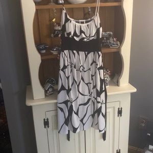 Black and white floral dress